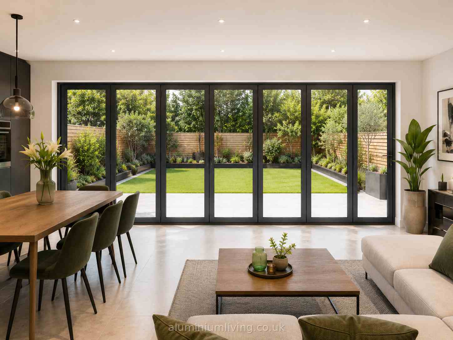 7 Panel Anthracite Grey Aluminium Bifold Door