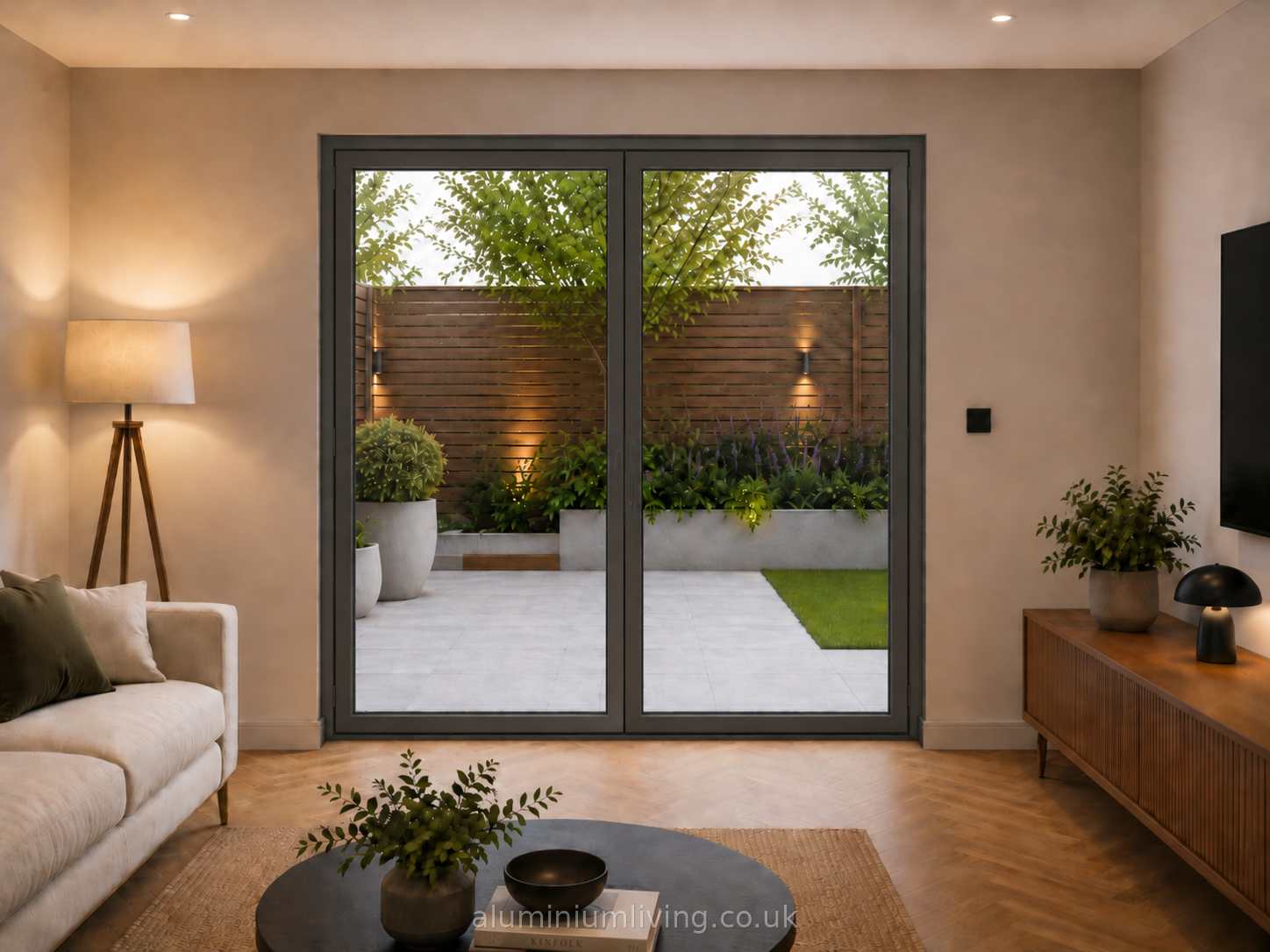 2 Panel Anthracite Grey Bifold Door